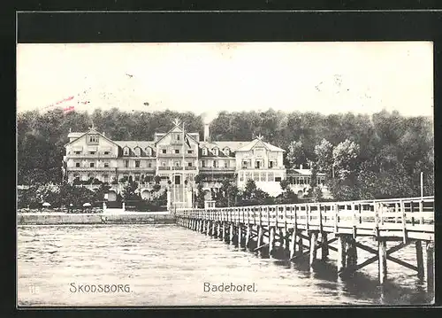 AK Skodsborg, Badehotel mit Brücke
