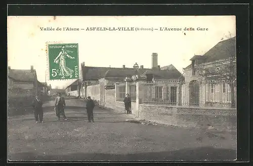 AK Asfeld-la-Ville, L`Avenue de la Gare