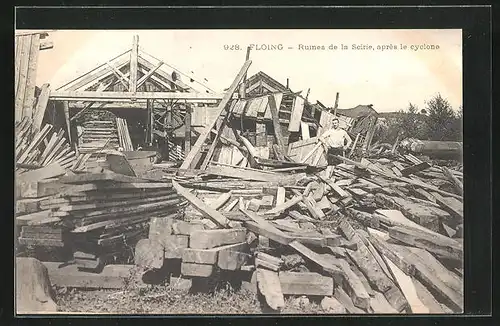 AK Floing, Ruines de la Scirie, apres le cyclone