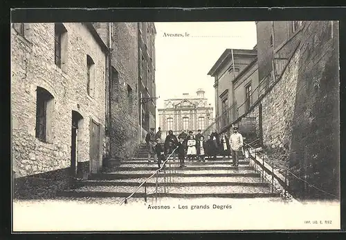 AK Avesnes, Les grands Degrés