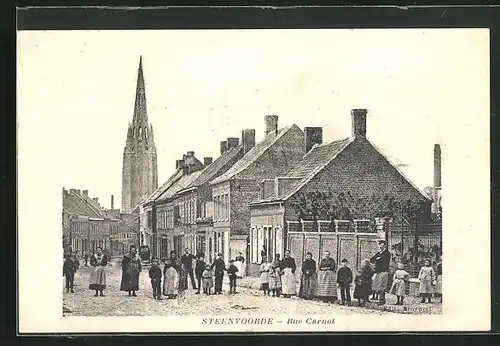 AK Steenvoorde, Rue Carnot, Strassenpartie