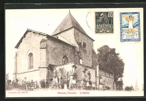 AK Mussey, L`Eglise, Ansicht der Kirche