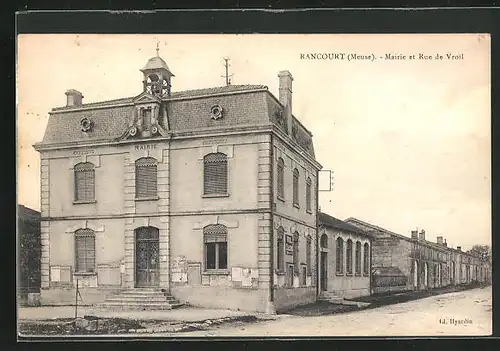 AK Rancourt, Mairie et Rue de Vroil