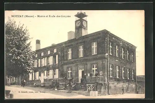 AK Mouzay, Mairie et Ecole des Garcons