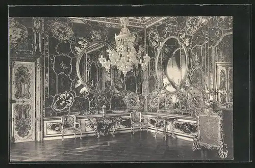 AK Würzburg, Königliches Schloss, Spiegelzimmer