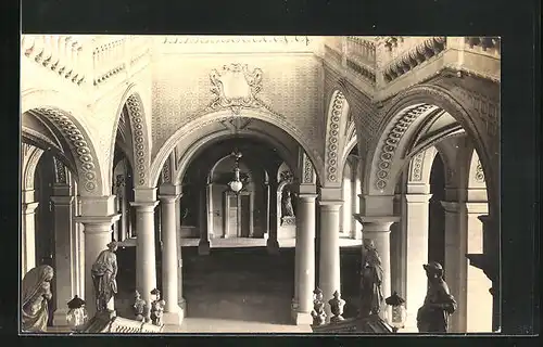 AK Würzburg, Residenz, Treppenhaus, Innenansicht