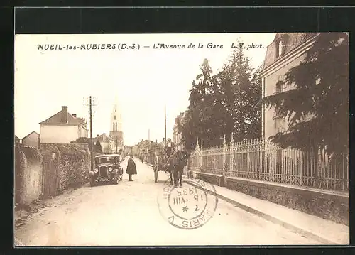 AK Neuil-les-Aubiers, L`Avenue de la Gare
