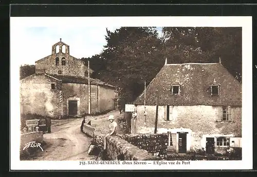 AK Saint-Généroux, L`Église vue du Pont