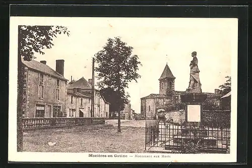 AK Mazière-en-Gatine, Monument aux Morts