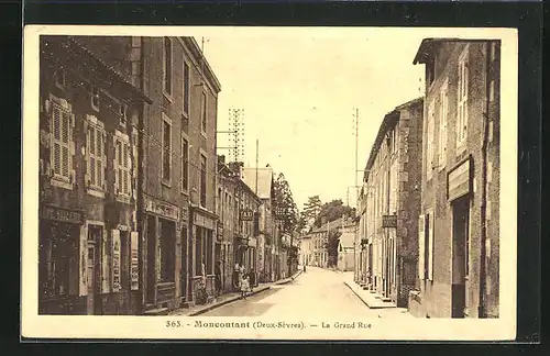 AK Moncoutant, La Grand`Rue, Strassenpartie