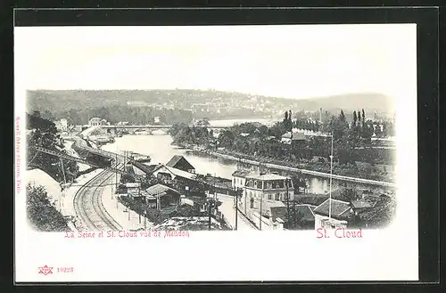 AK St. Cloud, La Seine et St. Cloud vue de Meudon