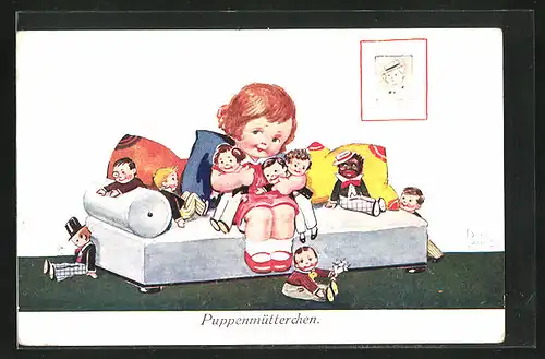 Künstler-AK John Wills: Puppenmütterchen