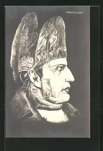 AK Napoleon im Profil, Metamorphose