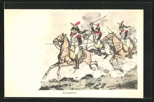 AK Cuirassiers, Kürassier Kavallerie