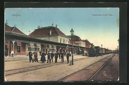 AK Szeged, Palyaudvar belso resze, Bahnhof