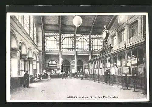 AK Arras, Gare, Salle de Pas-Perdus, Bahnhof