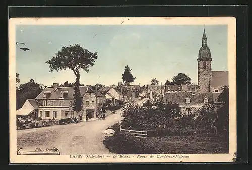 AK Lassy, Le Bourg, Route de Condé-sur-Noireau