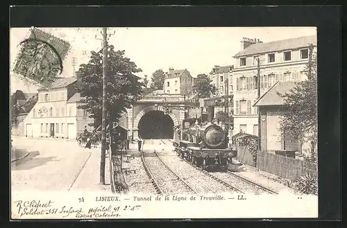 AK Lisieux, Tunnel de la Ligne de Trouville, Eisenbahn