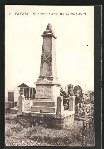 AK Fenain, Monument aux Morts 1914-1918