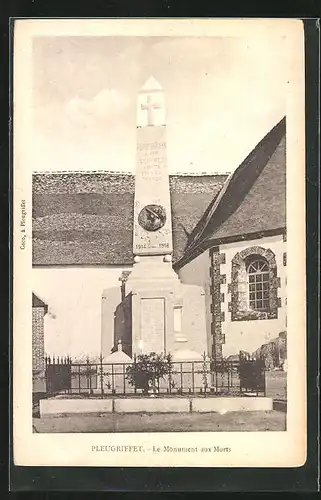 AK Pleugriffet, Le Monument aux Morts