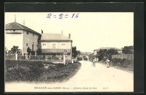 AK Beauzé-sur-Aire, Entrée, Route de Bar