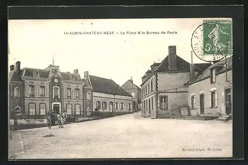 AK St-Aubin-Chateauneuf, La Place & le Bureau de Poste
