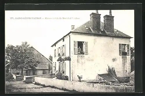 AK Saint-Léger-Vauban, Maison natale du Maréchal Vauban