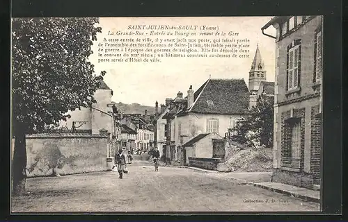 AK Saint-Julien-du-Sault, La Grande-Rue