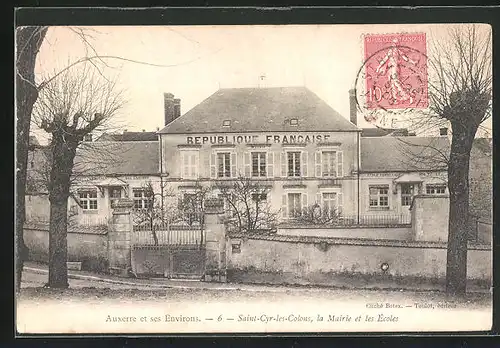 AK Saint-Cyr-les-Colons, La Mairie et les Écoles