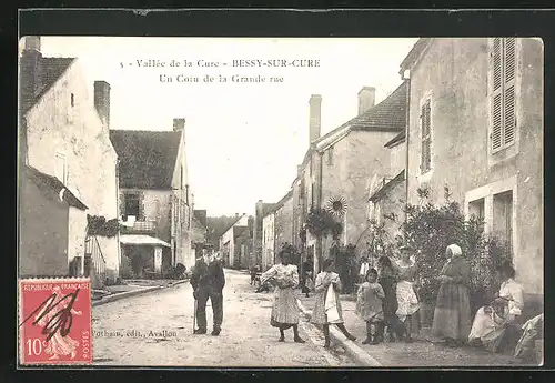 AK Bessy-sru-Cure, Vallée de la Cure, Un Coin de la Grande rue