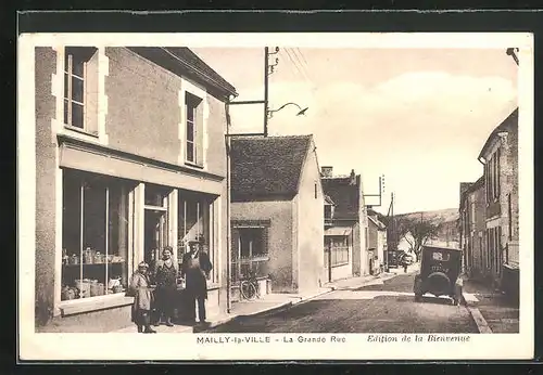 AK Mailly-la-Ville, La Grande Rue