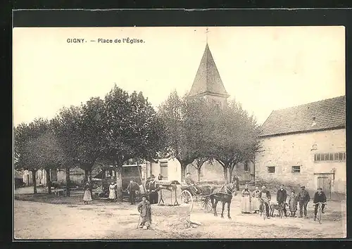 AK Gigny, Place de l`Église