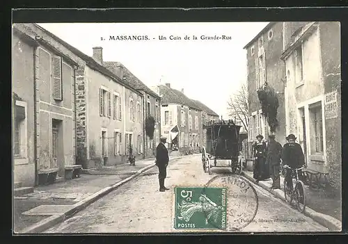 AK Massangis, Un Coin de la Grande-Rue