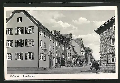 AK Niederaula, Gasthaus Zum Schlitzerhof an der Hauptstrasse