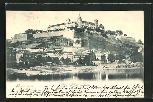 AK Würzburg, Blick zur Marienburg