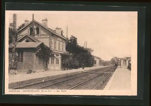 AK Presles, La Gare Presles-Courcelles, Bahnhof