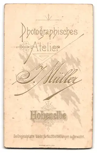 Fotografie J. Müller, Hohenelbe, Geschwister in eleganter Kleidung