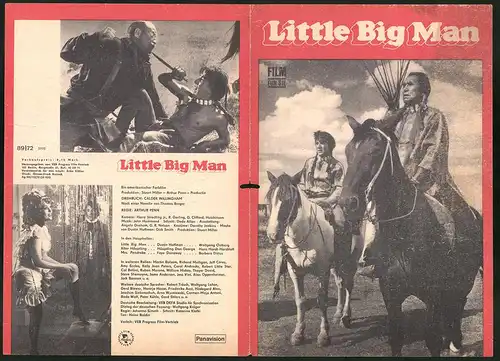 Filmprogramm FIlm für Sie Nr. 89 /72, Little Big Man, Dustin Hoffman, Häuptling Dan George, Regie: Arthur Penn