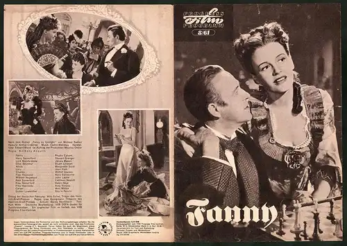 Filmprogramm PFP Nr. 8 /6, Fanny, Phyllis Calvert, Stewart Granger, Regie: Anthony Asquith