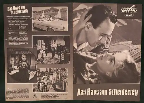 Filmprogramm PFP Nr. 18 /61, Das Haus am Scheideweg, Elo Romancik, Vlasta Fialova, Regie: Vladimir Bahna