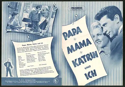 Filmprogramm PFI Nr. 13 /56, Papa Mama Katrin und ich, Fernand Ledoux, Gaby Morlay, Regie: J.-P. Le Chanois