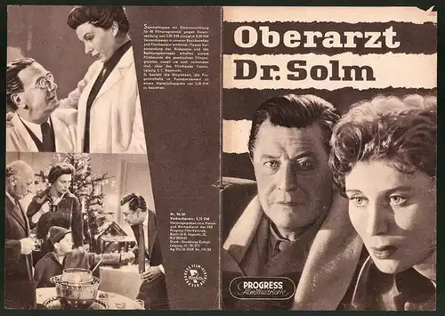 Filmprogramm PFI Nr. 96 /56, Oberarzt Dr. Solm, Walther Suessenguth, Anna Damman, Regie: Paul May