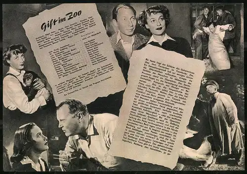 Filmprogramm PFI Nr. 58 /55, Gift im Zoo, Irene von Meyendorff, Petra Peters, Regie: Hans Müller