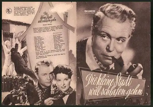 Filmprogramm PFI Nr. 52 /56, Die kleine Stadt will schlafen gehen, Gustav Fröhlich, Jester Naefe, Regie: Hans H. König