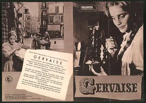 Filmprogramm PFI Nr. 36 /57, Gervaise, Suzy Delair, Armand Mestral, Regie: René Clement
