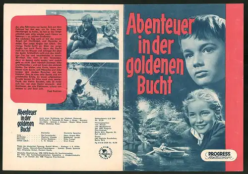 Filmprogramm PFI Nr. 37 /56, Abenteuer in der goldenen Bucht, Ilja Cernohorsky, Vladimir Hlavaty, Regie: Bretislav Pojar