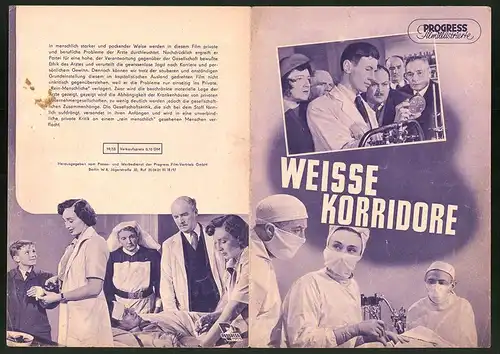 Filmprogramm PFI Nr. 19 /53, Weisse Korridore, Googie Withers, James Donald, Regie: Pat Jackson