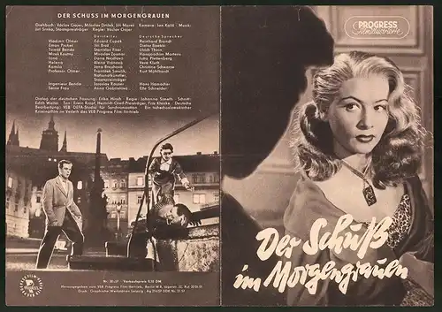 Filmprogramm PFI Nr. 30 /57, Der Schuss im Morgengrauen, Eduard Cupak, Jiri Broz, Regie: Vaclav Gajer