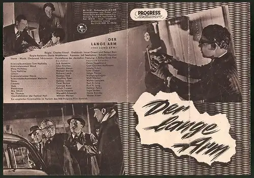 Filmprogramm PFI Nr. 14 /57, Der lange Arm, Jack Hawkins, John Stratlon, Regie: Charles Frend