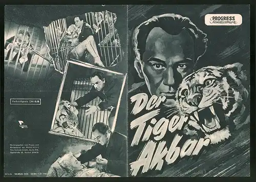 Filmprogramm PFI, Der Tiger Akbar, Harry Piel, Friedel Hardt, Regie: Harry Piel